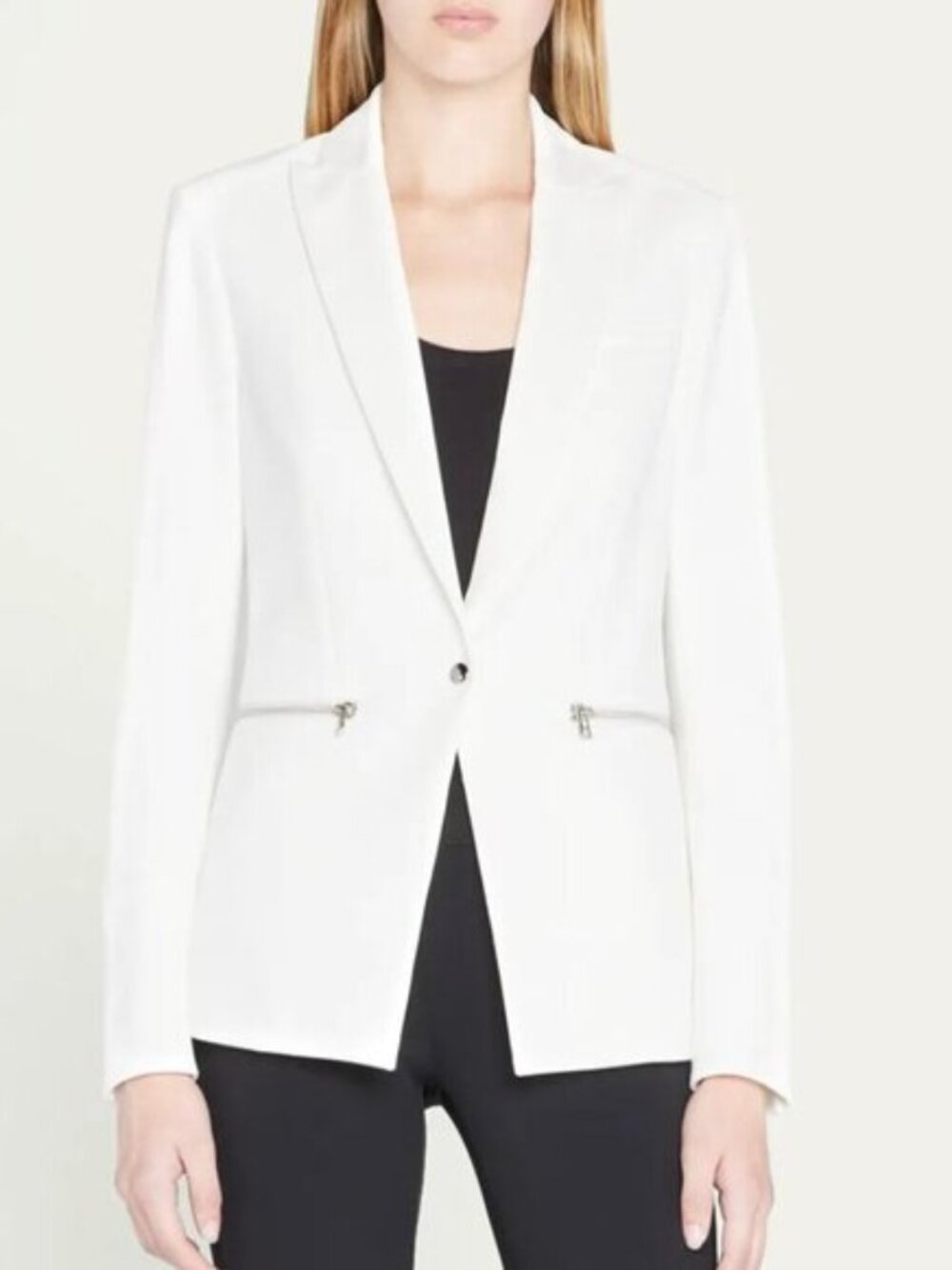 Veronica Beard Scuba Jacket White